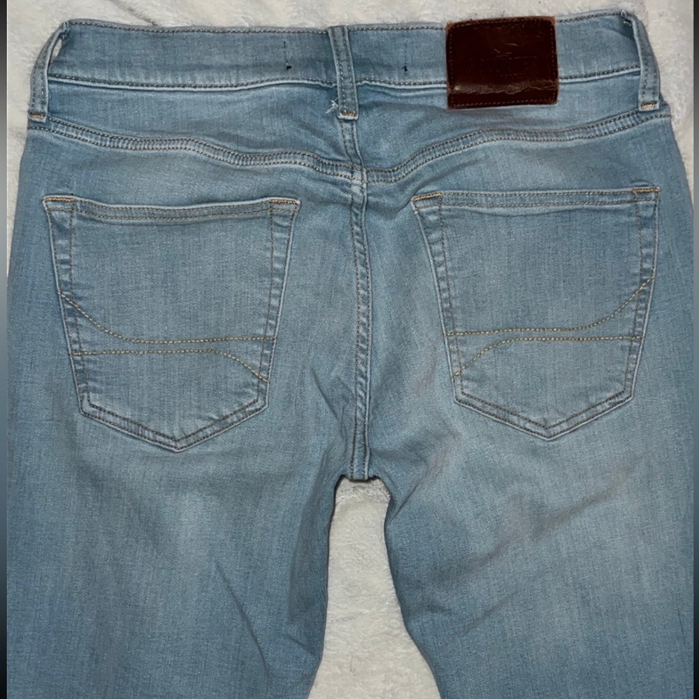 Hollister Blue Distressed Skinny Jeans Men’s Size 30x30 - Picture 5 of 6